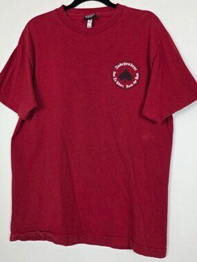 Vintage Y2K Independent Truck Co Skate Mens Large Short Sleeve Red Graphic Shirt